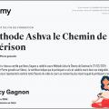 Certificat methode ashva le chemin de guerison